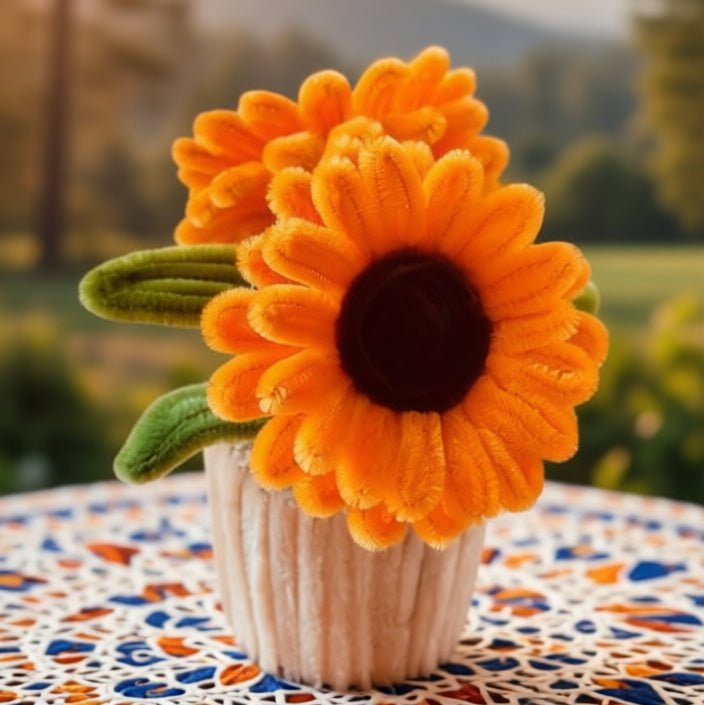 Dhoop aur Phool Handmade Sunflower Pot - Bloom Forever Studio