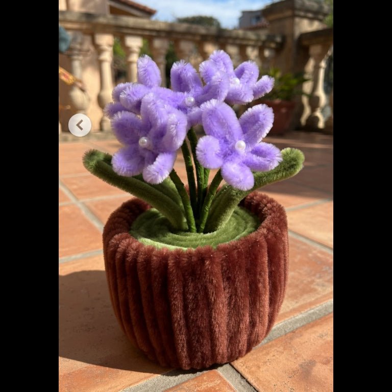 Neela Handmade Blue Flower Pot - Bloom Forever Studio