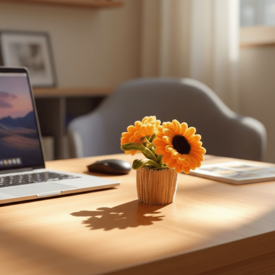 Dhoop aur Phool Handmade Sunflower Pot - Bloom Forever Studio