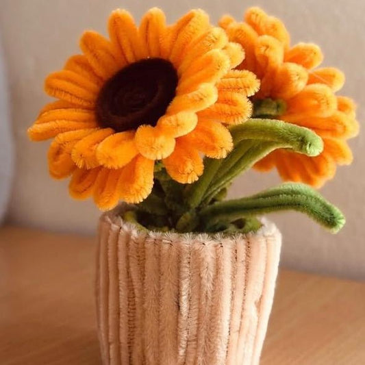 Dhoop aur Phool Handmade Sunflower Pot - Bloom Forever Studio