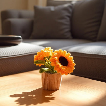 Dhoop aur Phool Handmade Sunflower Pot - Bloom Forever Studio