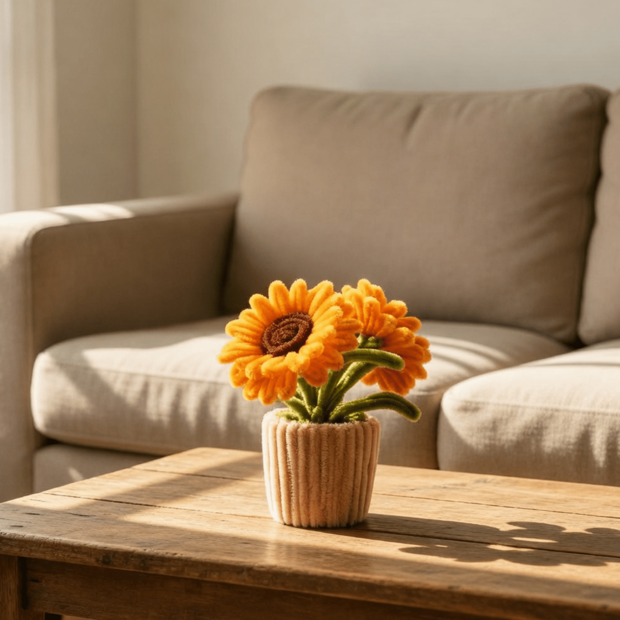 Dhoop aur Phool Handmade Sunflower Pot - Bloom Forever Studio