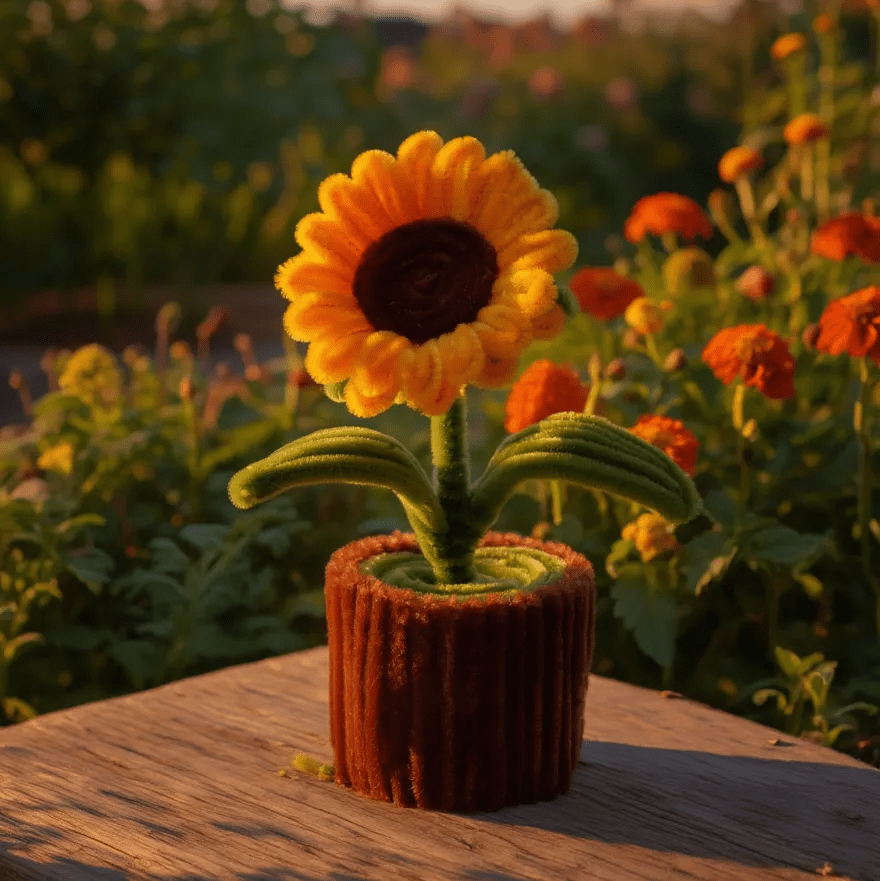 Handmade Sunflower Pot - Bloom Forever Studio