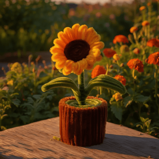 Handmade Sunflower Pot - Bloom Forever Studio