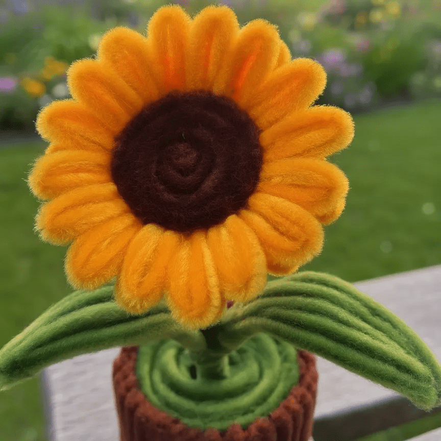 Handmade Sunflower Pot - Bloom Forever Studio