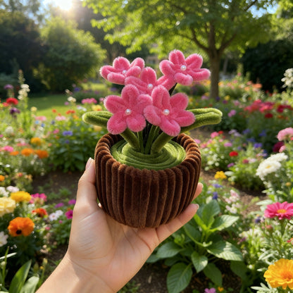 Mehak Handmade Pink Flower Pot - Bloom Forever Studio