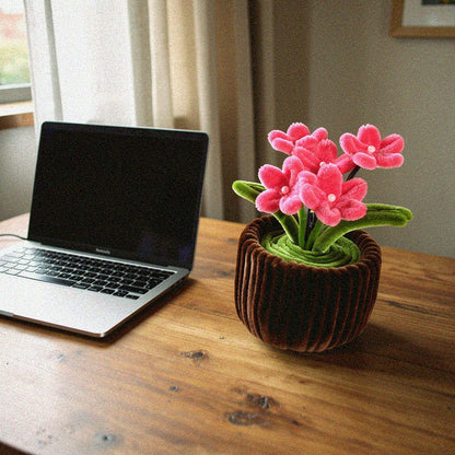 Mehak Handmade Pink Flower Pot - Bloom Forever Studio
