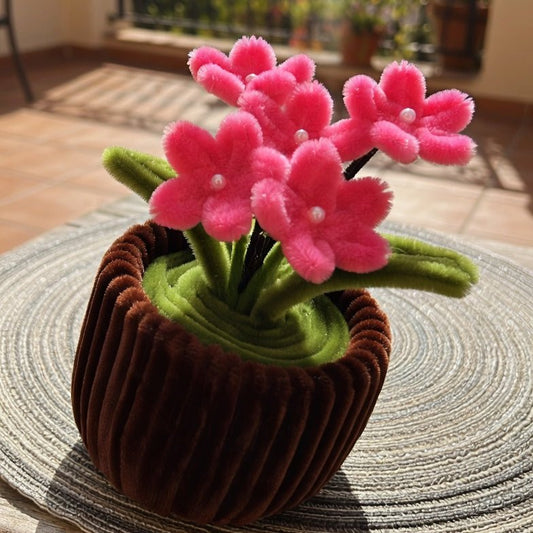 Mehak Handmade Pink Flower Pot - Bloom Forever Studio
