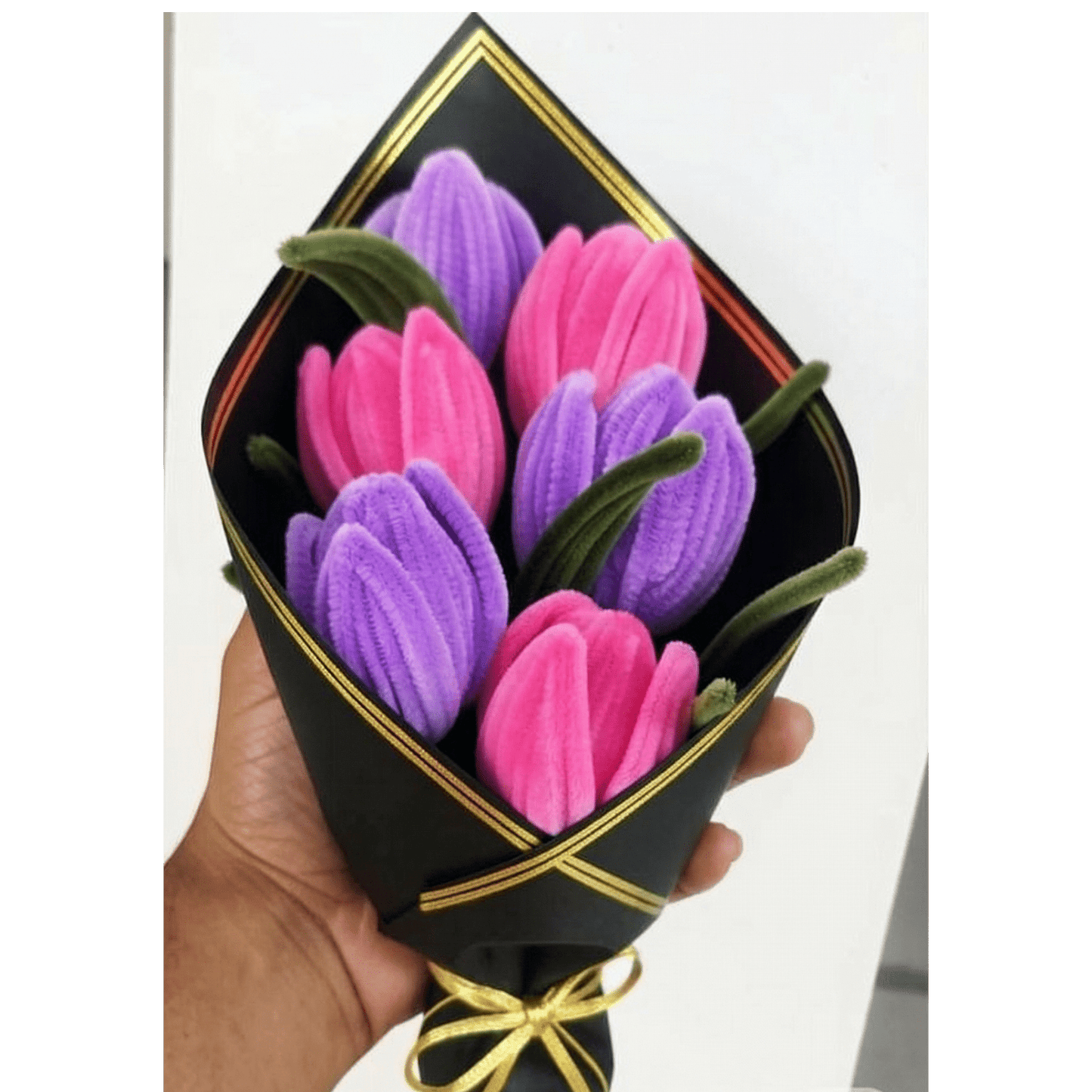 Mini Pink & Purple Flower Bouquet - Bloom Forever Studio