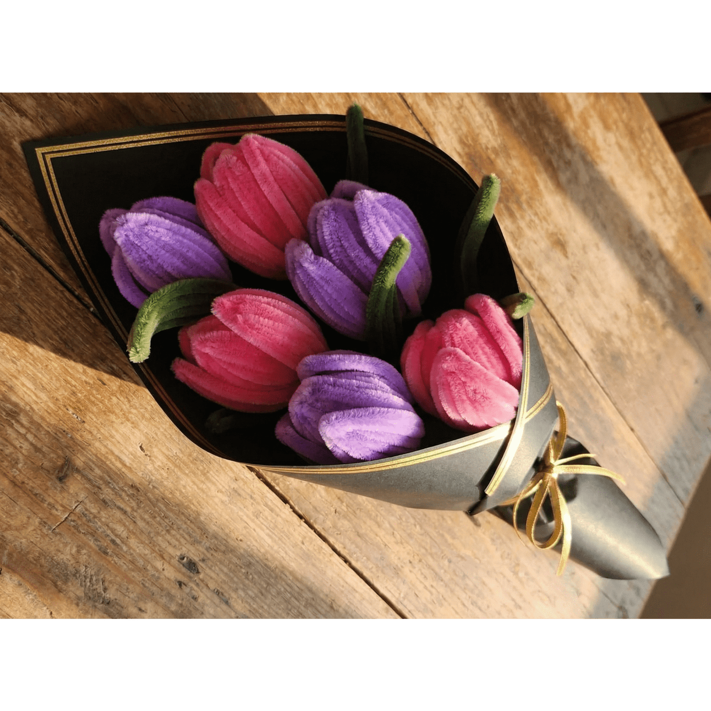 Mini Pink & Purple Flower Bouquet - Bloom Forever Studio