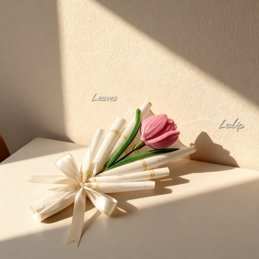 Mini Pink Single Flower Bouquet - Bloom Forever Studio