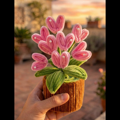 Pink Heart Shaped Flower Pot - Bloom Forever Studio