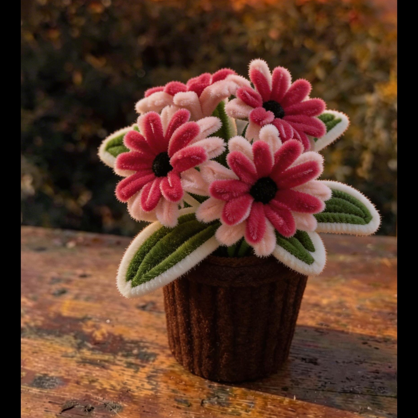 Pink & Peach Handmade Flower Pot - Bloom Forever Studio