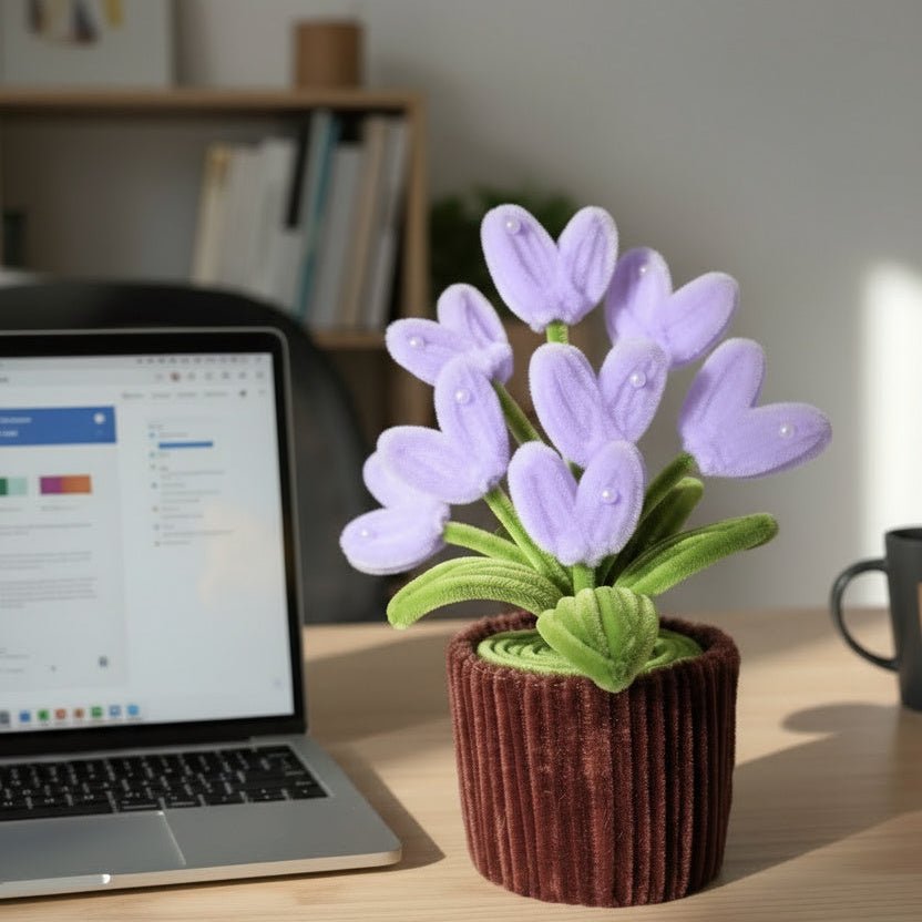 Purple Heart Shaped Flower Pot - Bloom Forever Studio