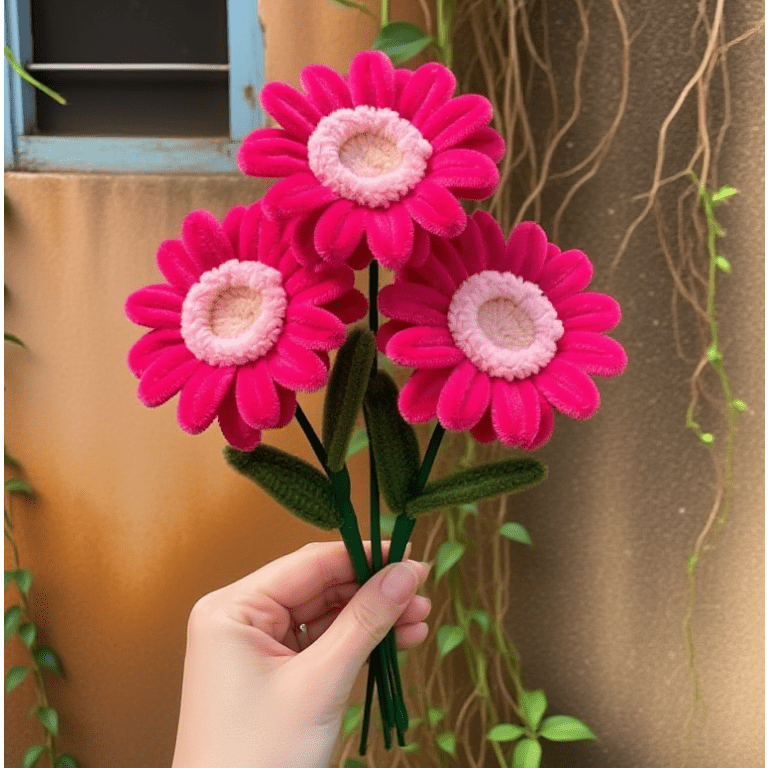 Three Pink Sunflower Bouquet - Bloom Forever Studio