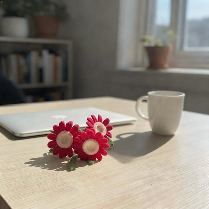 Three Pink Sunflower Bouquet - Bloom Forever Studio